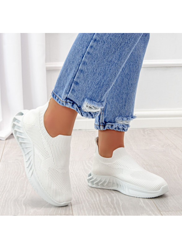 Białe Buty Sportowe Sneakersy Jasmine