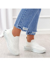 Białe Buty Sportowe Sneakersy Jasmine