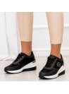 Czarne Sneakersy Emily / Buty Sportowe