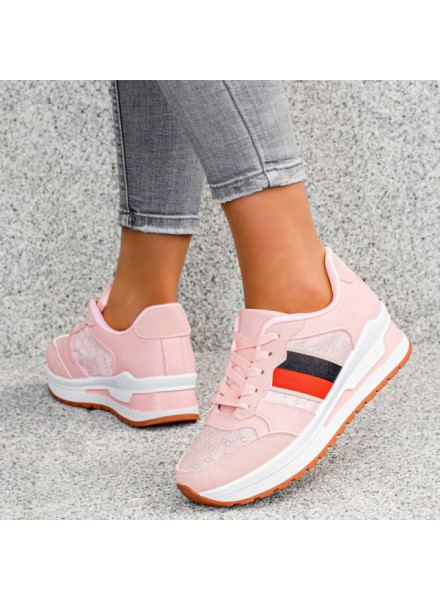 Różowe Buty Sportowe Sneakersy Argiro