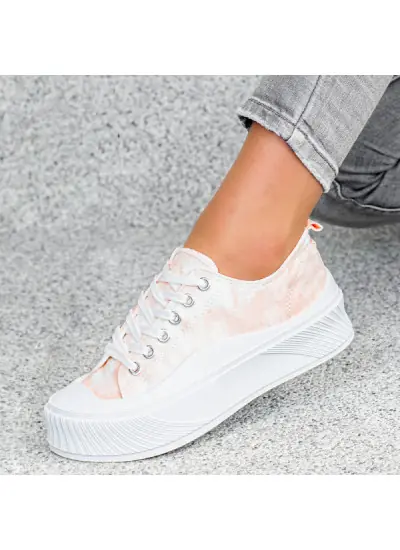 Białe Różowe Sneakersy...