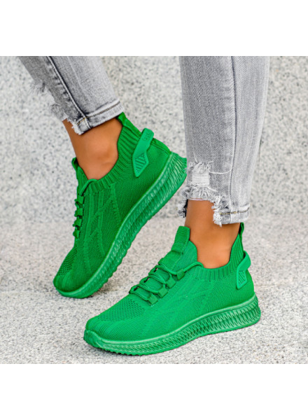 Zielone Buty Sportowe Sneakersy Yesenia