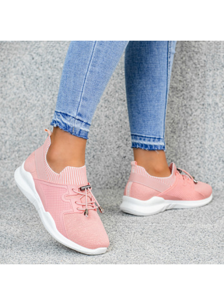 Różowe Buty Sportowe Sneakersy Alinda