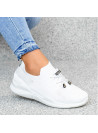 Białe Buty Sportowe Sneakersy Alinda