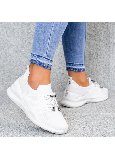 Białe Buty Sportowe Sneakersy Alinda