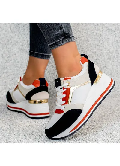 Granatowe Białe Sneakersy...