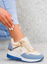 Biało Niebieskie Sneakersy Jolly Buty Sportowe