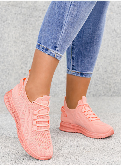 Różowe Buty Sportowe Sneakersy Madeleine