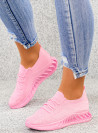 Różowe Buty Sportowe Sneakersy Zenaida